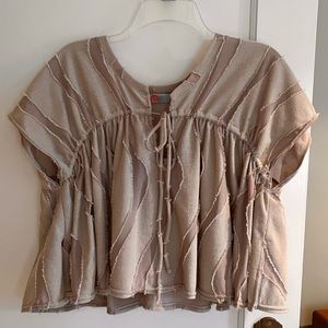 FP BEACH Drawstring Cropped Top